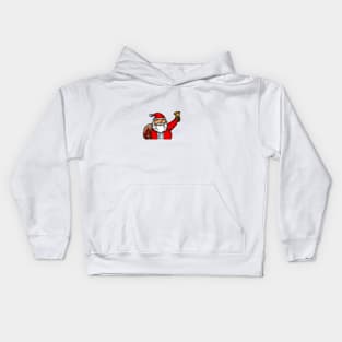 Santa Claus. Merry Chistmas holiday celebration. Kids Hoodie